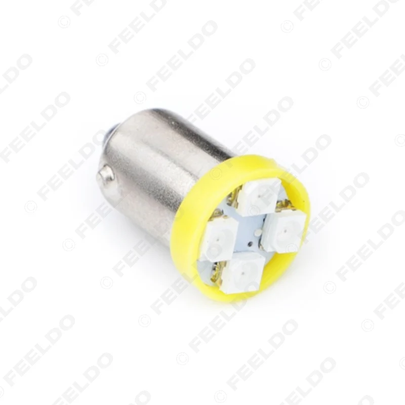 FEELDO 2 шт. 7 цветов BA9S T4W 1895 3528/1210 4SMD светодиодный Светодиодные Автомобильные