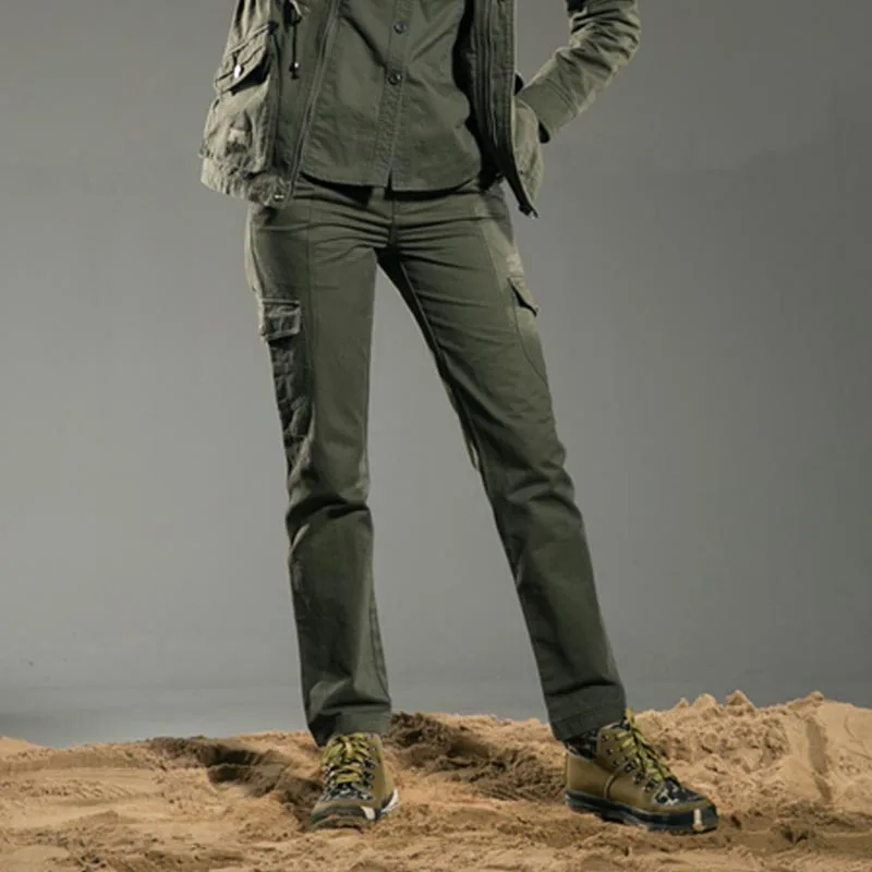 Свободные армейские брендовые высококачественные повседневные женские брюки