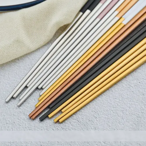 Набор палочек для еды из нержавеющей стали аутентичная Китайская японская