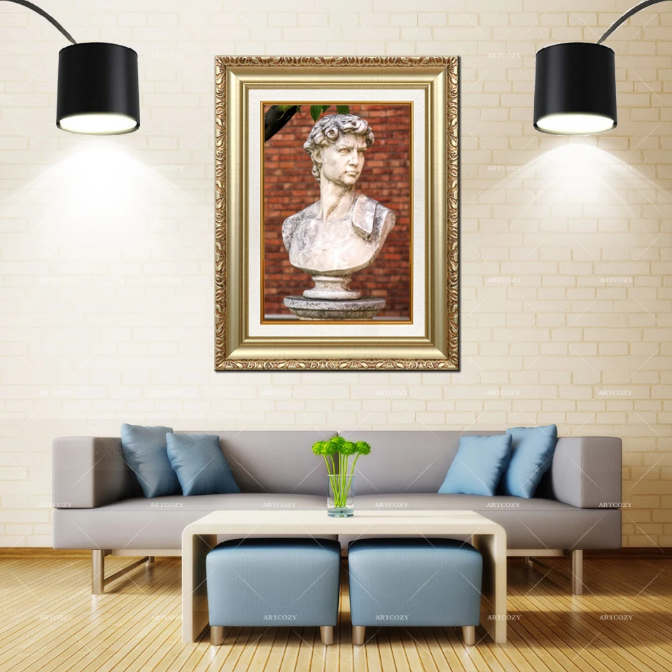 

Artcozy Golden Frame Abstract bust Waterproof Canvas Oil Painting