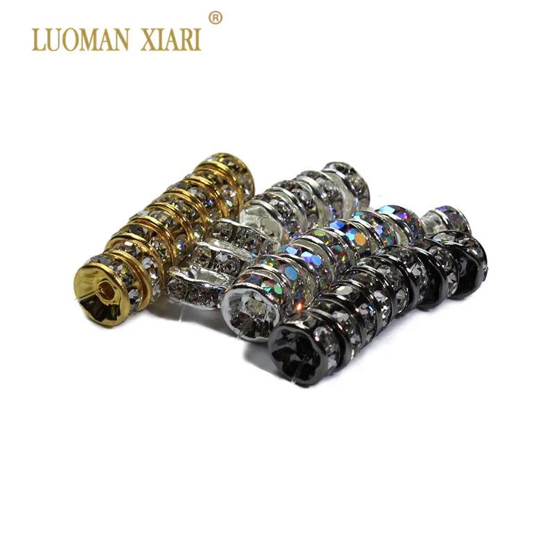 Оптовая продажа 100 шт. 8 мм медные высшего качества круглые разделители бусины