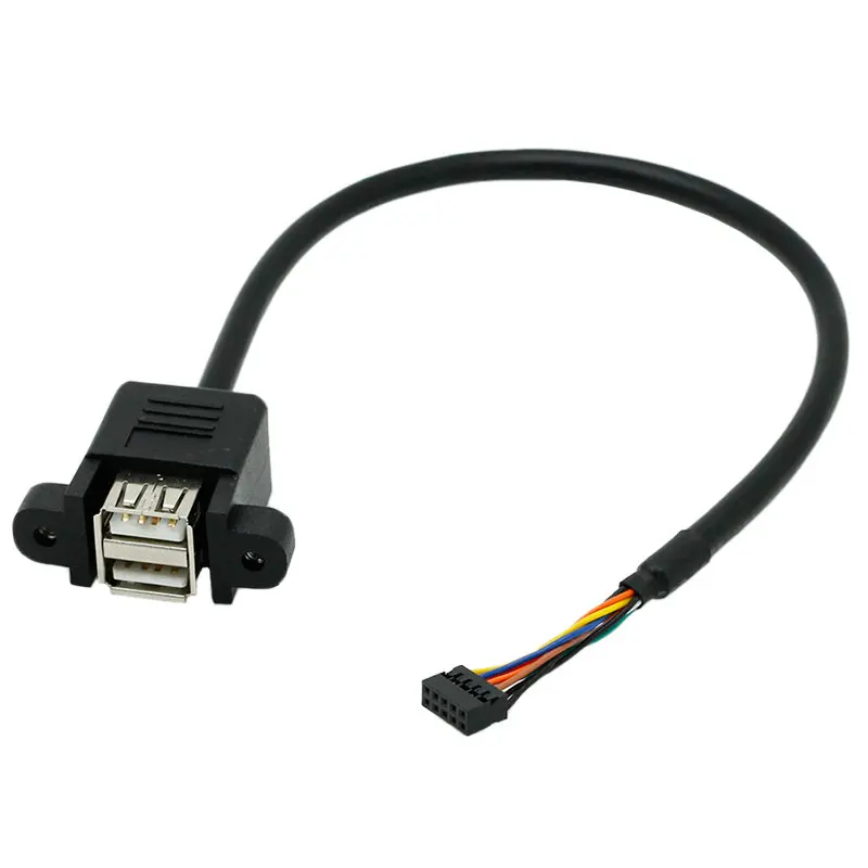 Новый кабель адаптер 30 см 50 9 Pin Материнская плата заголовок в 2 порта USB 0 Женский