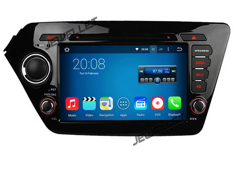 Восьмиядерный IPS экран Android 10 DVD GPS Радио Навигация для Kia K2 Rio (Россия) 2012 2016 с 4G/wifi DVR