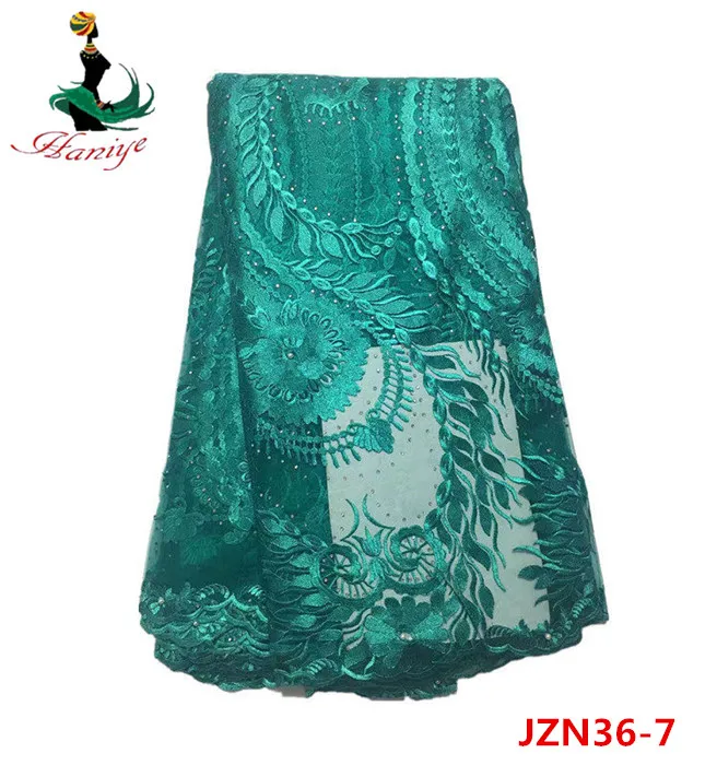 Haniye JZN36 1 royal blue последние дизайна моды африканский тюль кружевной ткани/хорошее