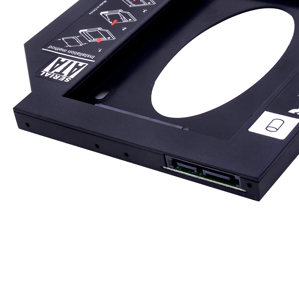 CHIPA 5 шт. Универсальный 9,5 мм 2nd HDD Caddy SATA 3,0 пластиковый материал 2,5 ''SATA SSD карман для жесткого диска корпус для ноутбука ODD