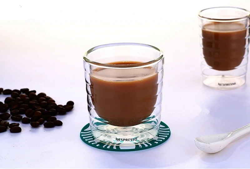 Стекло es Caneca ручная дутая Двойная Стенка сывороточный протеин Canecas Nespresso кофейная кружка эспрессо Кофейная чашка термостекло чай молоко напиток