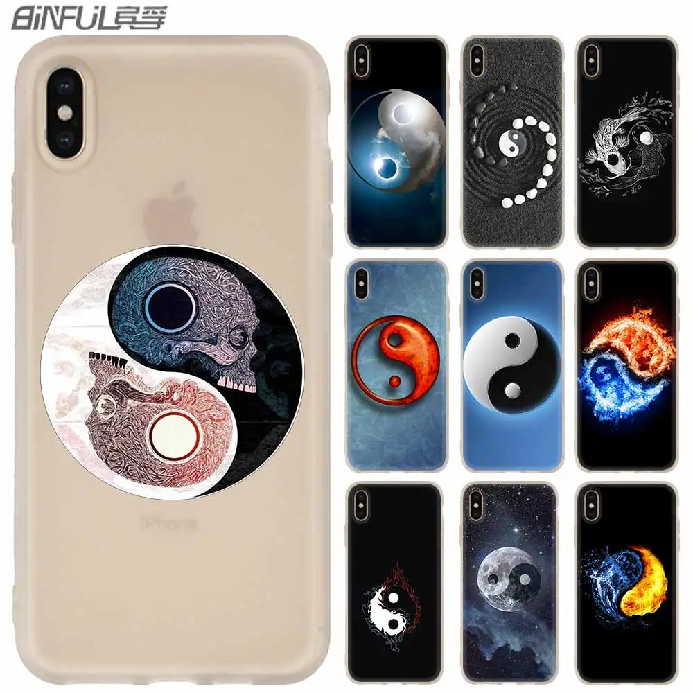 

Tai chi Yin Yang Silicone Soft Cover Case FOR iPhone 13 11 12 Pro X XS Max XR 8 7 6 Plus SE Coque 2020