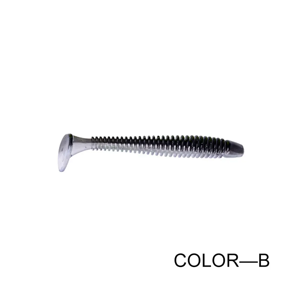 02 LINEKING 10 шт./лот 5cm0. 7 г/7cm2g легкий смайнер T хвост мягкой рыбы SwimBait мягкие черви креветки бас мягкая рыба запах мягкие приманки - Цвет: 02