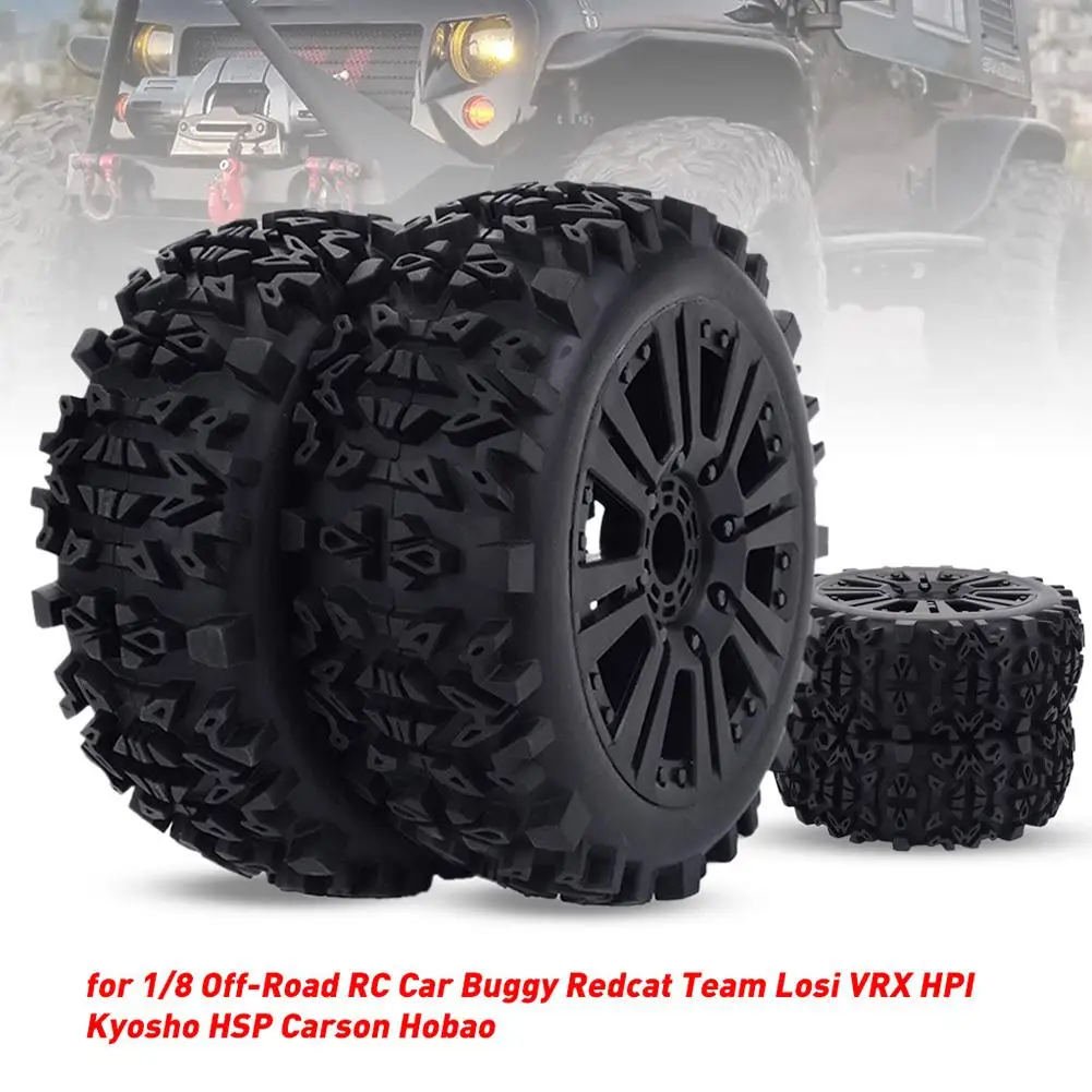 Обод колеса Ступицы 17 мм и шины для 1/8 внедорожников RC багги Redcat Team Losi VRX HPI Kyosho HSP