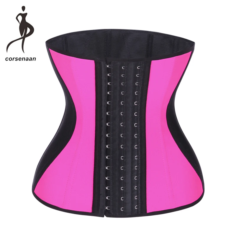 Purple Blue Pink Nude Women's Slimming Waist Cincher 9 Steel Boned Corset Latex Trainer Body Shaper For Weight Loss 628# | Женская
