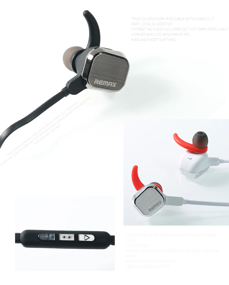 

REMAX RB-S2 S2 Wireless Bluetooth 4.1 Magnet Sport Headsets Multi connection function with USB Cable for mobile phones