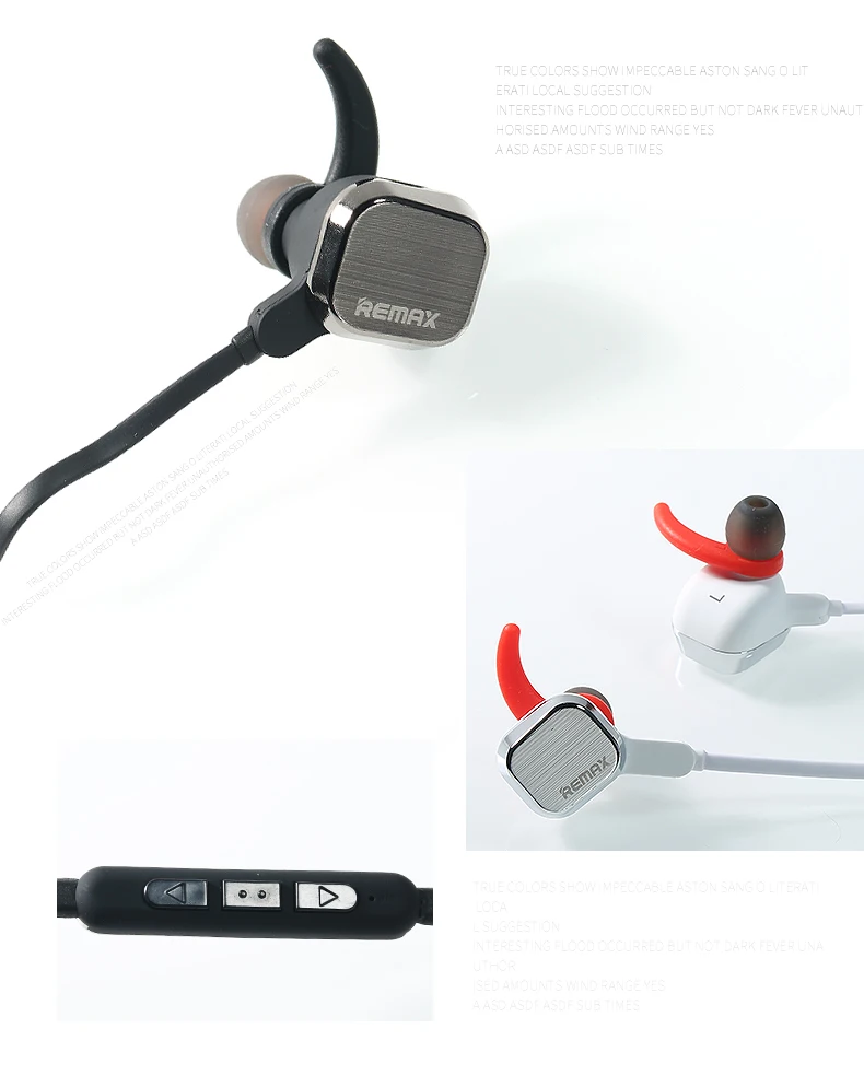 Беспроводные спортивные гарнитуры REMAX Bluetooth 4 1 с поддержкой S2 и USB кабелем