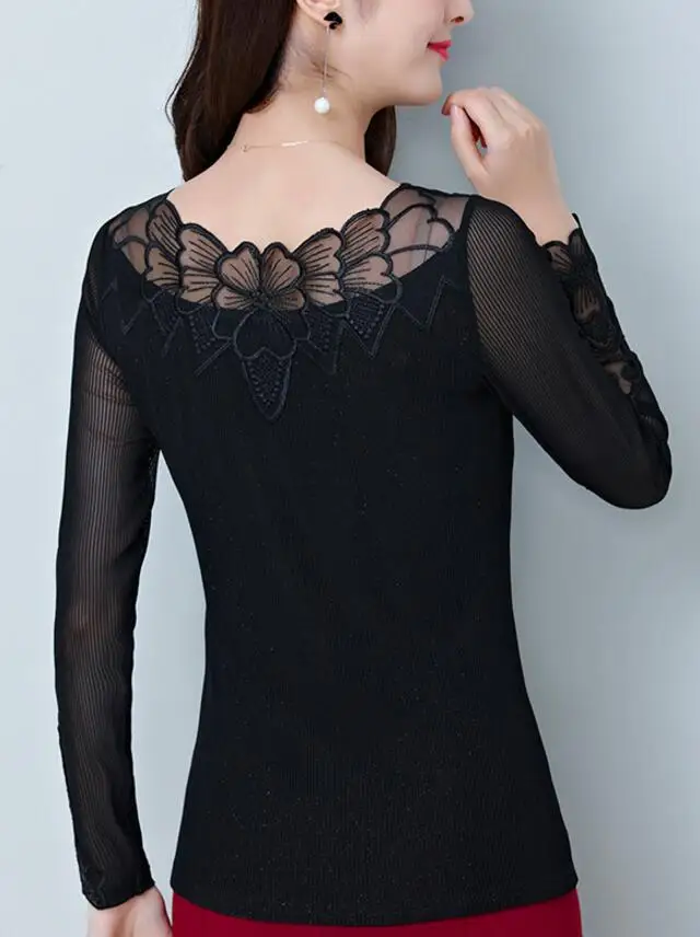 Осенний наряд темперамент гипюр Мозаика Тонкий женские растягивающиеся