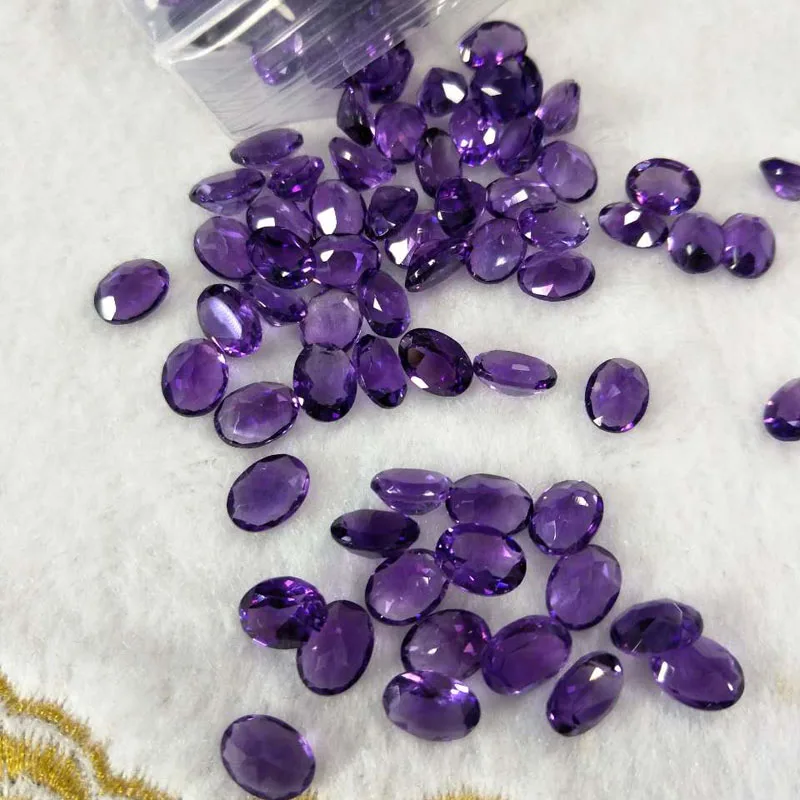 Приблизительно 6*8 мм Tbj натуральный Африканский аметист овальной формы 1 карат