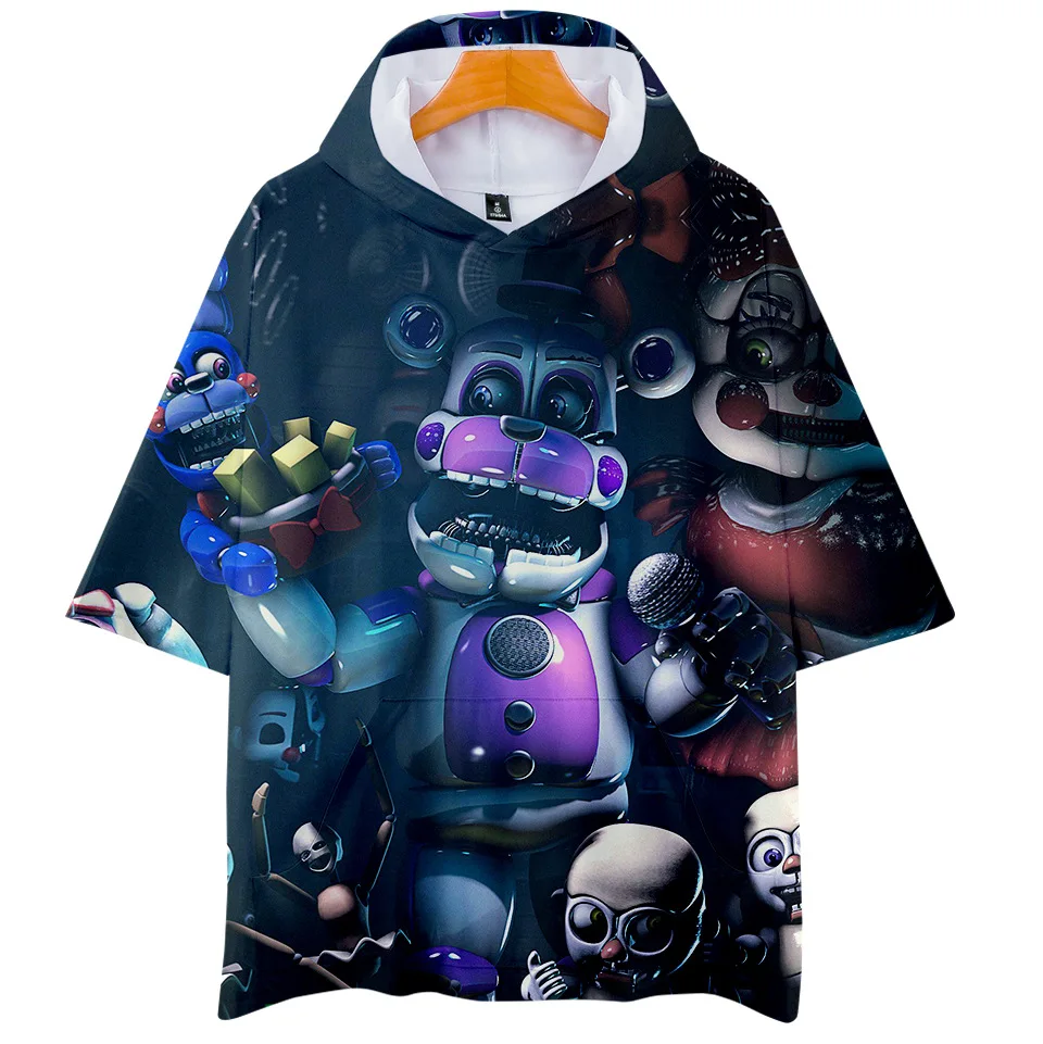 Толстовка Fnaf для мальчиков футболка с 3d принтом пять ночей у FNAF топ мультяшным