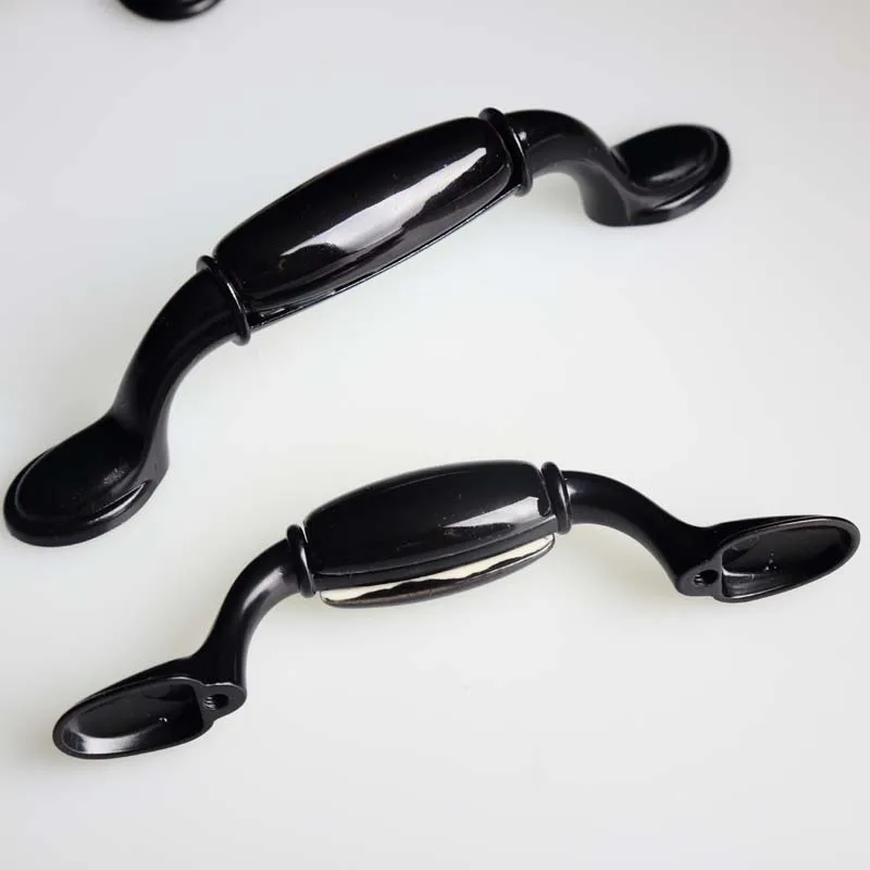 Ручки для кухонного шкафа черные яркие ручки 6 3 мм 76 75 96 дюйма 5 дюймов 128 160