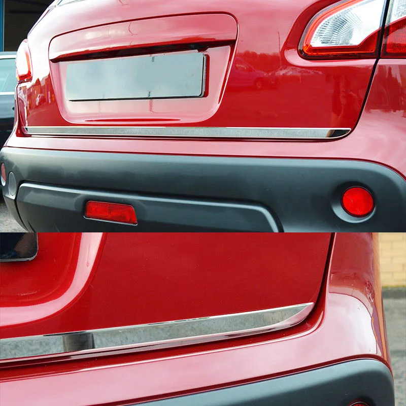 Для Nissan Qashqai/Dualis/+ 2 2007 2008 2009-2013 хромированная Задняя Крышка багажника, двери, молдинг, полоса, ободок, отделка, Стайлинг