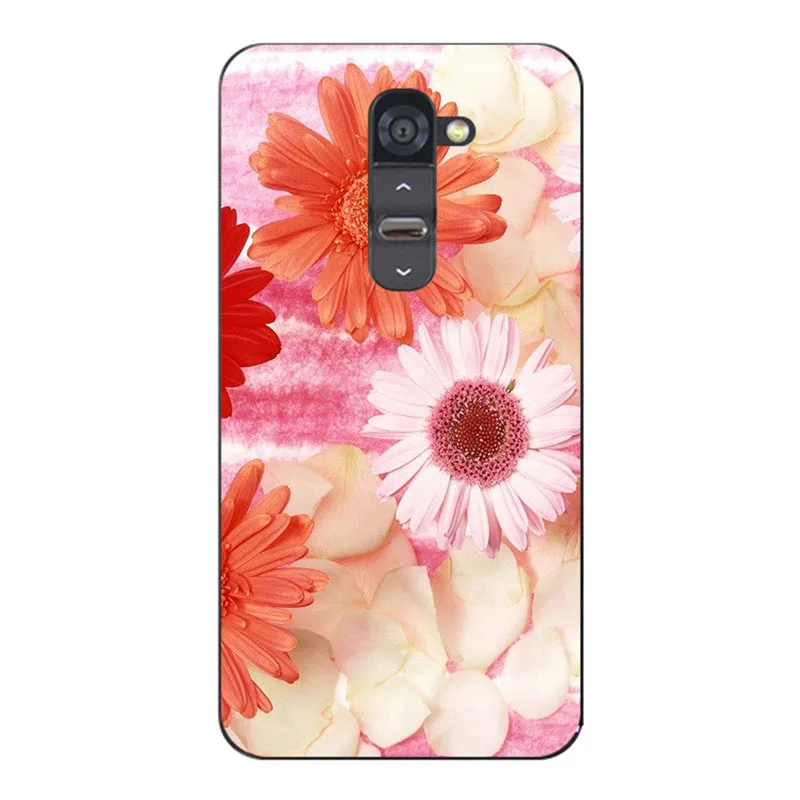 ZX02 For LG G2 Cases Printing flower cats tiger silicone Phone Bag Case For LG Optimus G2 G 2 D802 D805 D801 Cover Stand Card Holder - Цвет: ZX02