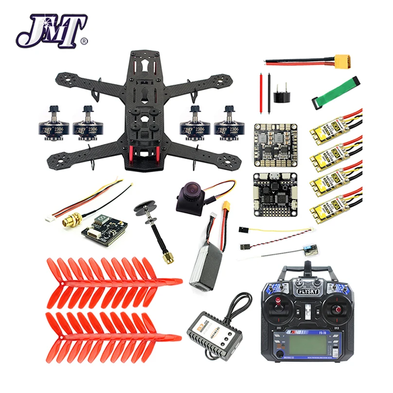 JMT 250 полный комплект RC FPV Квадрокоптер Дрон 250 мм комплект из углеродного волокна для рамы F3 Контроллер полета Raptor BLS Pro 30A ESC 700TVL камера
