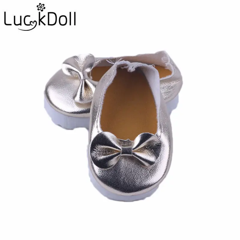 LUCKDOLL однотонная повседневная кожаная обувь 18 дюймов американская кукла 43 см