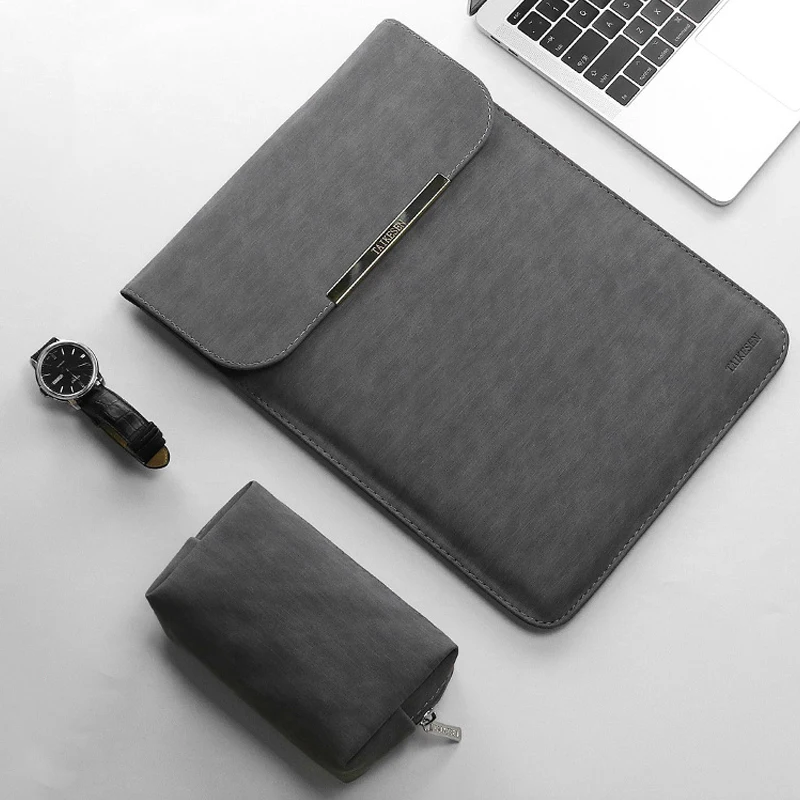Матовая сумка для ноутбука из искусственной кожи для женщин и мужчин 15,6 14 для Macbook Air 13 Чехол Pro 11 12 15 для Xiaomi Mi 12,5 13,3 чехол