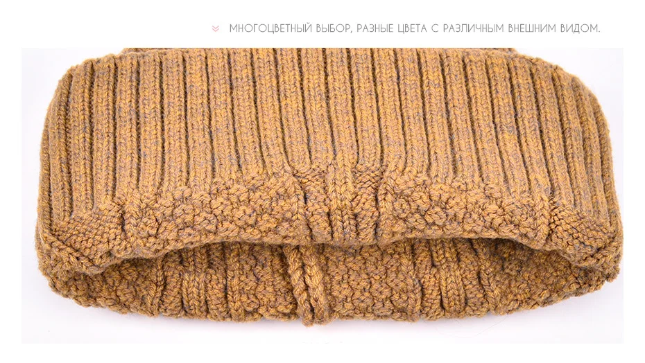 ENJOYFUR, модная зимняя шапка и шарф, комплект, Женская кашемировая шапка, шарф, женский толстый теплый мех, помпон, вязаные шапки, женская шапка