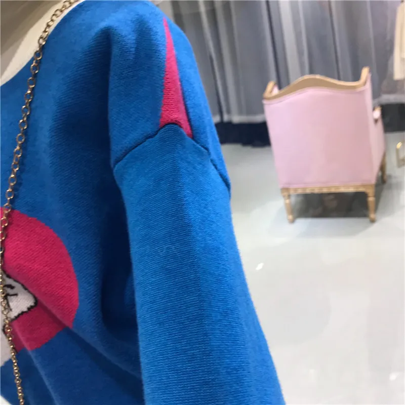 2018 Autumn Winter Fashion Streetwear Korean Style Colors Contrast Send Love Sweater Women Jumper Pullovers Sweaters | Женская одежда