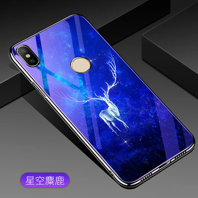 Чехол для xiaomi mi x 2 s Чехол Волк Олень синее закаленное стекло Жесткий Чехол для xiaomi mi x2s чехол mi x 2 s защитный чехол