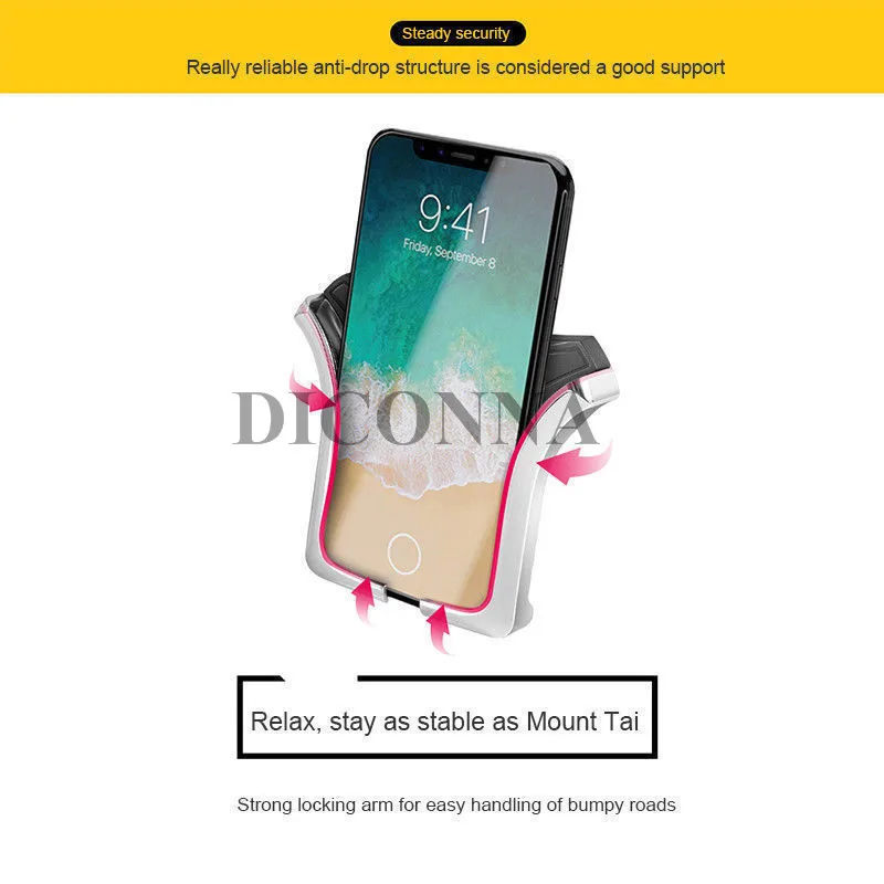 Универсальный автомобильный держатель с вентиляционным отверстием и гравитационным дизайном, подставка для мобильного телефона, gps, тщательный дизайн, Автомобильный кронштейн для интерьера