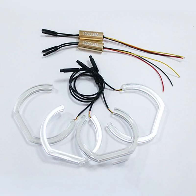 Для BMW 3 серии F30 F31 F34 2012 2016 белый и янтарный двойной цвет DTM Стиль LED ангельские