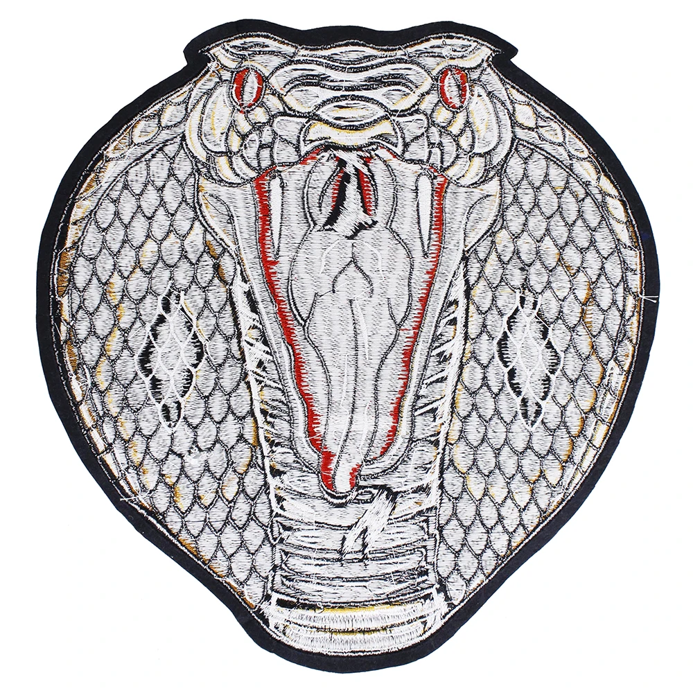 10 шт. большие вышивки нашивки из змеиной ткани аппликация термоклейкая значок на