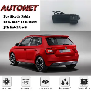 Автомобильная камера заднего вида с ручкой для багажника Skoda Fabia 2016, 2017, 2018, 2019, 3-й хэтчбек, камера заднего вида с ночным видением