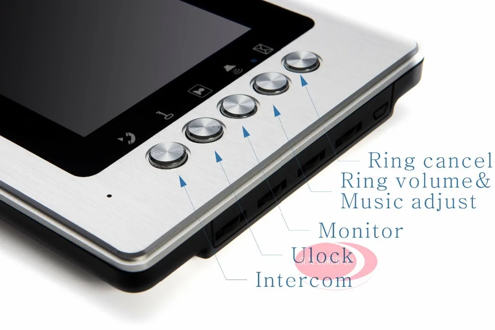 Домофон 7 &quotвидео монитор панель дверного замка для отпечатка пальца IP65