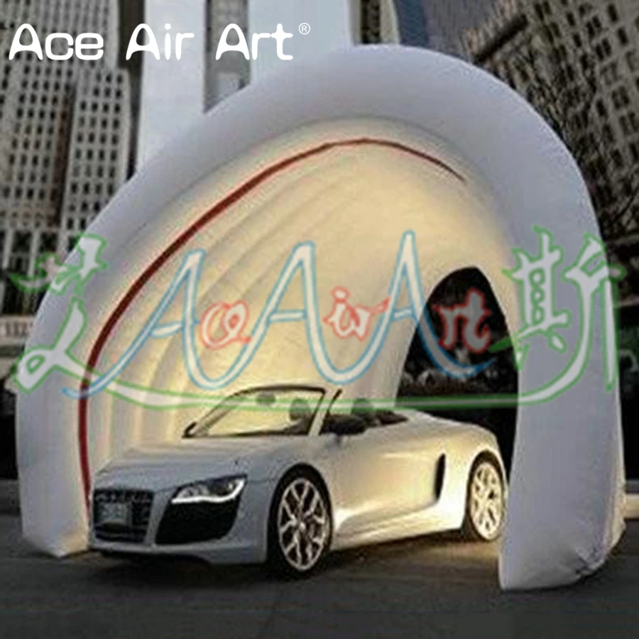 Модная белая надувная купольная палатка рекламная igloo для парковки гаража