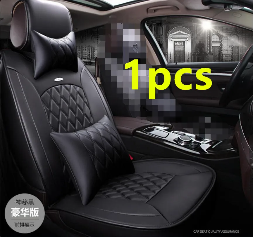 1pc Deluxe Edition Чехол для автокресла из воловьей кожи на заказ для Toyota Prius Venza Corolla RAV4 Camry Estima Previa Land Cruiser Prado Fortuner stylin - Название цвета: 1pc Deluxe Edition