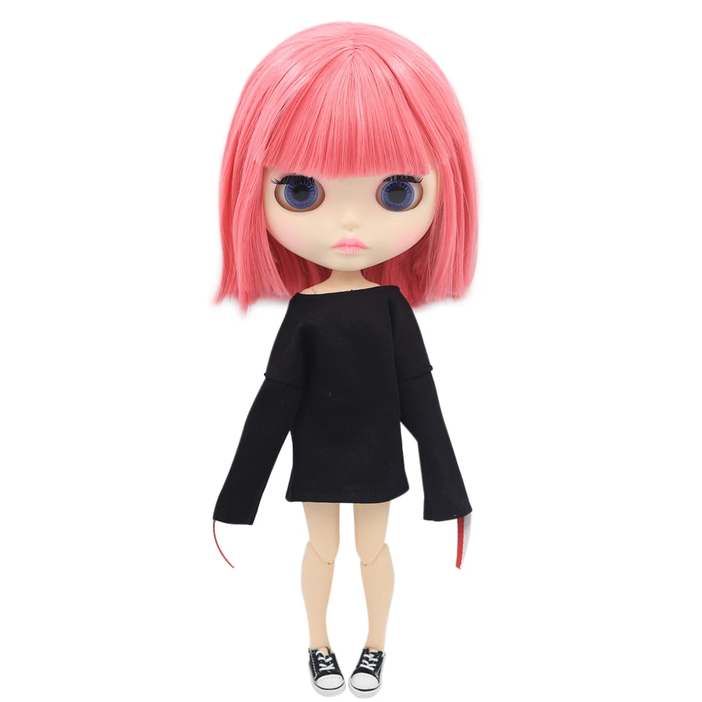 ICY Nude Blyth кукла для серии No. BL2476 шарнир тело розовые волосы резные губы матовое лицо