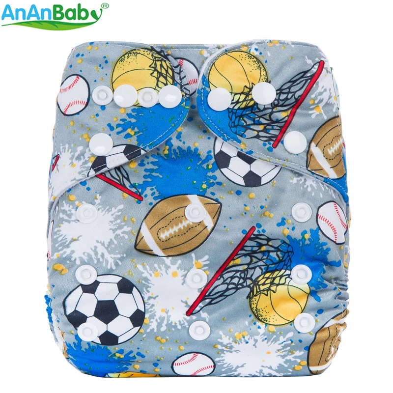 2018 Ananbaby подгузник для унисекс 3 15 кг товар с 1 вставкой из микрофибры|Детские