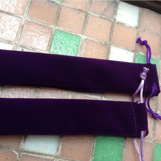 Фото Подарочный мешочек для ручек фиолетовый бархатный мешок - купить