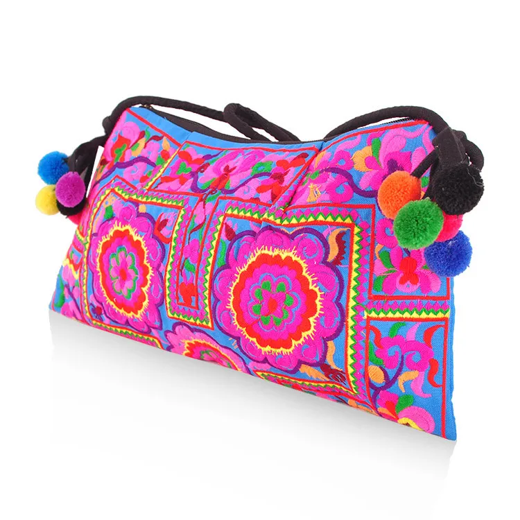 Оригинальная тканевая сумка ручной работы в таиландском стиле с вышивкой