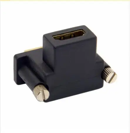 90 градусный вверх угловой адаптер DVI папа HDMI мама для компьютера HDTV и