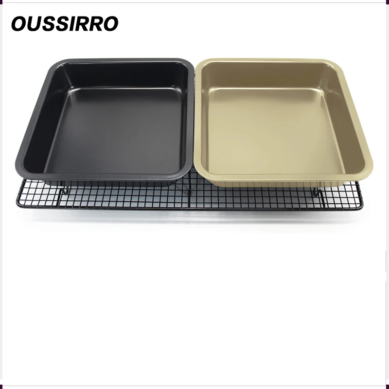 1Pcs 9-inch Nonstick Baking Tools Cake Muffin Bread Bakeware Square Pizza Pan Kitchen |