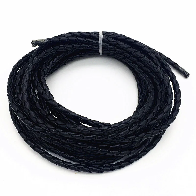 COMEOWN 5 метров 4 мм круглые шнуры для бижутерии плетеные кожаные из искусственной