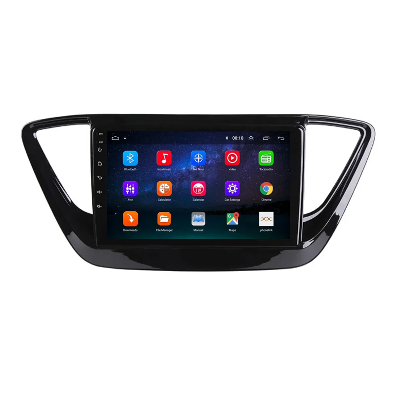 " 2.5D ips Android 8,1 автомобильный DVD мультимедийный плеер gps для hyundai Verna Solaris аудио автомобильный Радио Стерео навигация