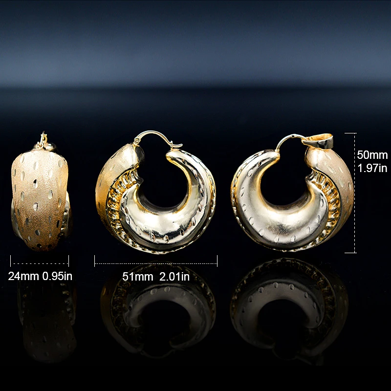 Женские медные ювелирные наборы колье серьги кулон большие круглые Ювелирные