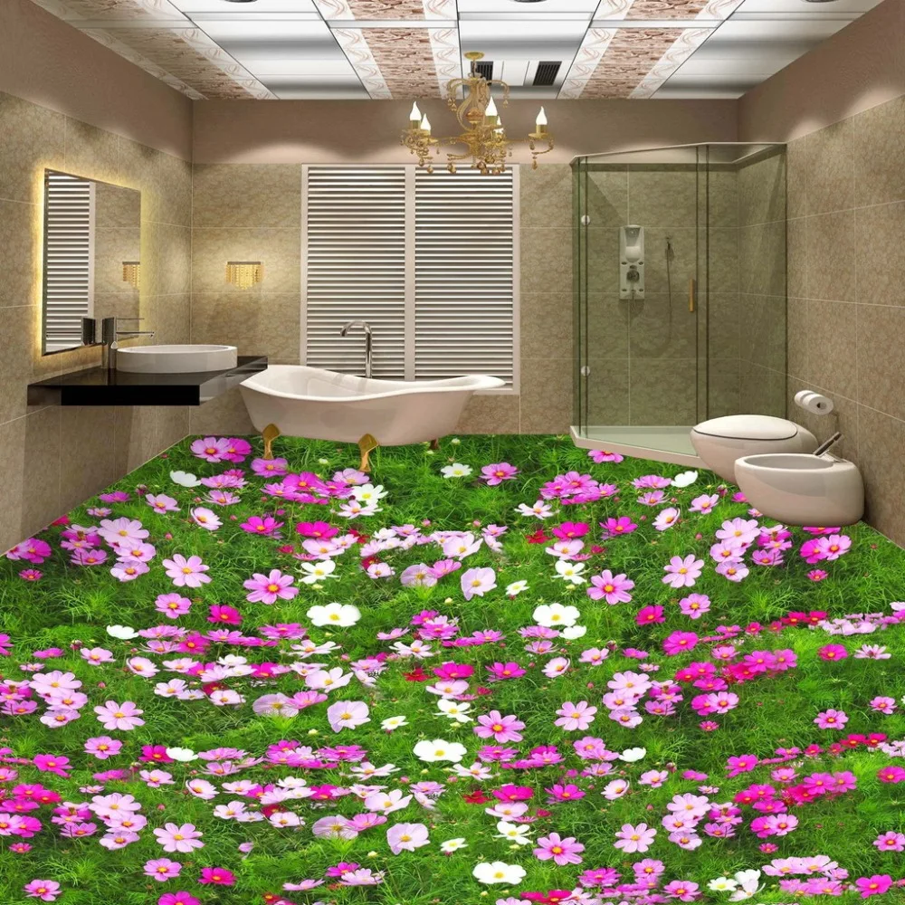 3D обои для гостиной спальни ванной Нескользящие водонепроницаемые|floor wallpaper|3d floor