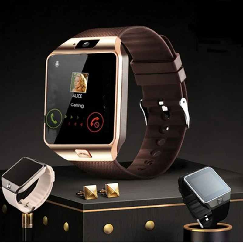 DZ09 Смарт часы Цифровые Наручные с для мужчин Bluetooth SmartWatch поддержка SIM карты памяти