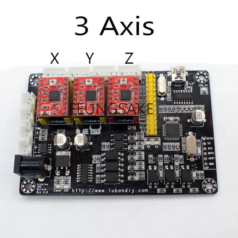 USB лазер 2 оси шаговый двигатель драйвер плата управления ler v5 DIY Лазерный Гравер