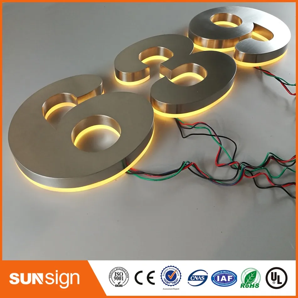 H15cm одна буква красивые аксессуары для входных ворот светодиодсветодиодный