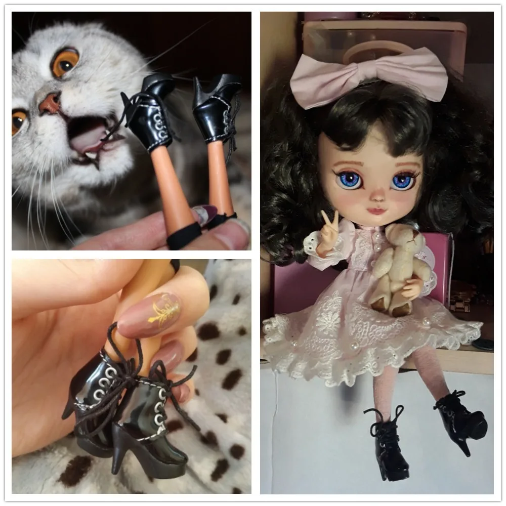 BEIOUFENG 1/8 BJD обувь для кукол Blythe, 2,5 см кукольная обувь для куклы, кукольные сапоги на высоком каблуке для кукол Pukifee