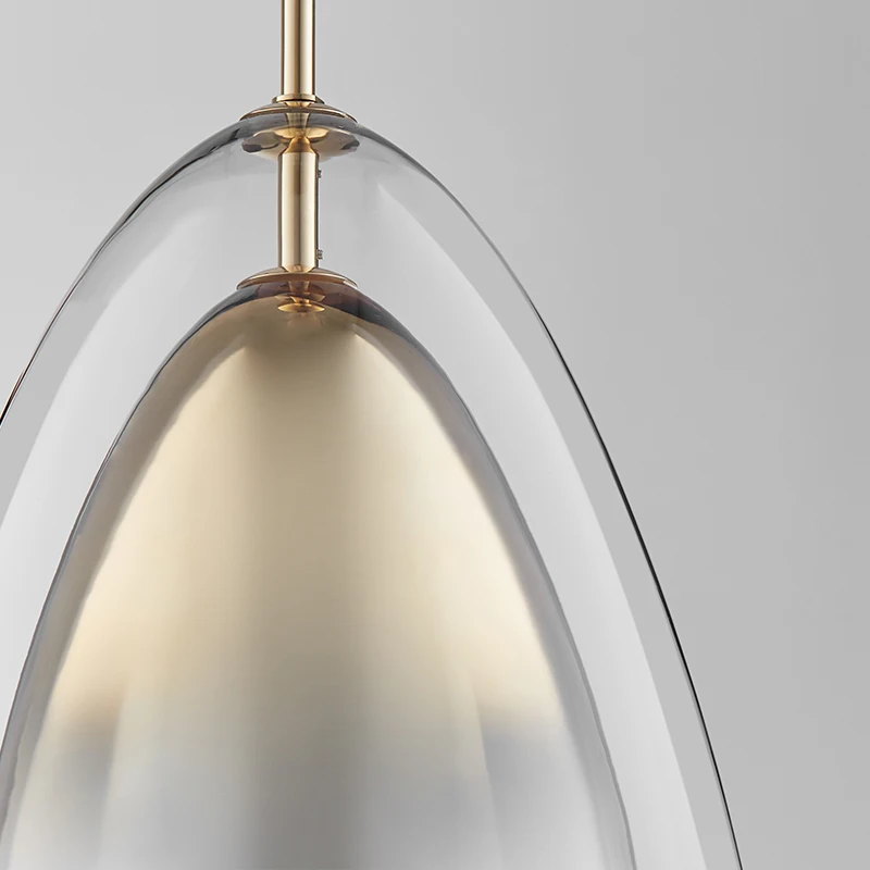 Fashion Modern simple Nordic Double-deck Glass Model Pendant lights Led E27 bulb Living room Dining Bedroom Deco Droplights | Лампы и